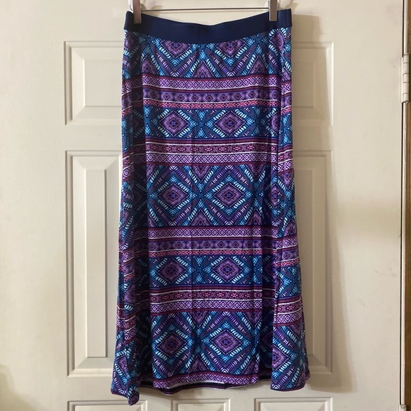 J. Jill Colorful Kaleidoscope Maxi Skirt Small Petite - Picture 2 of 5